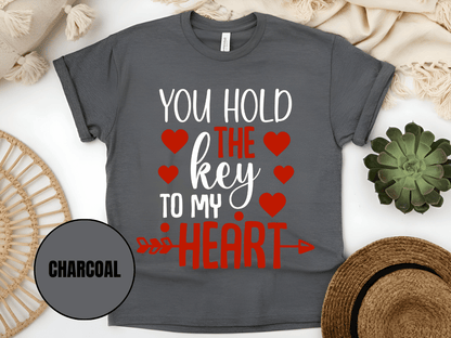 "You Hold the Key to My Heart, Valentine's Day" T-Shirt, (Gildan 5000) VD026
