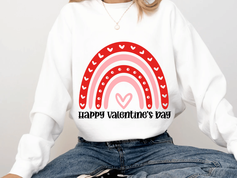 "Happy Valentine's Day" Valentine's Day (Comfort Color) VDS005