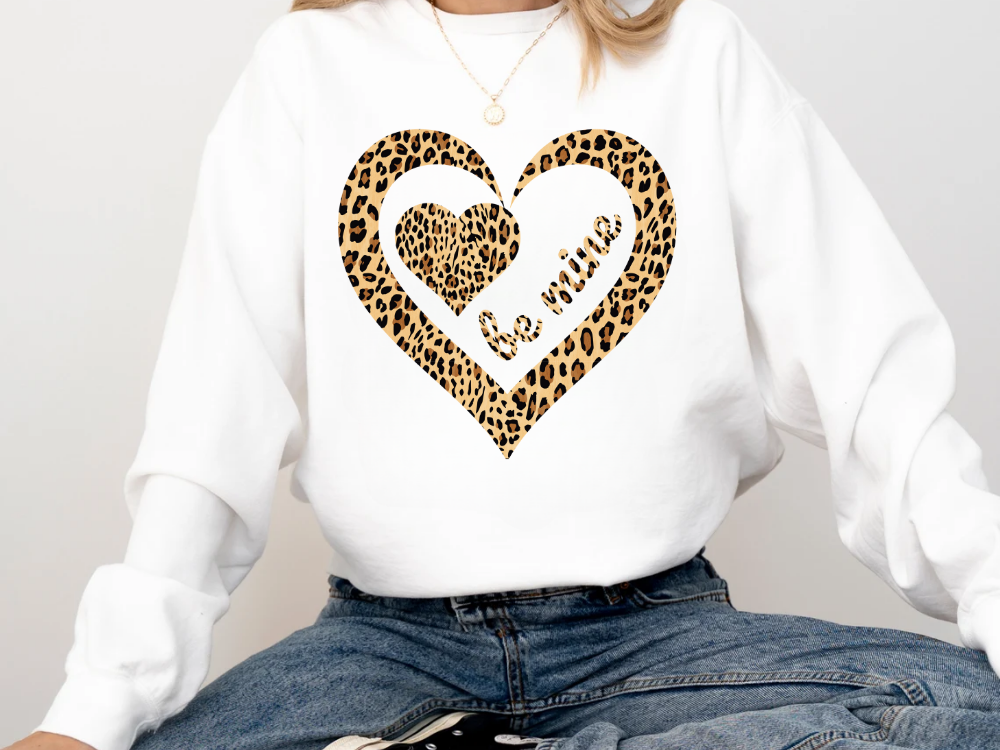 "Be Mine Leopard Design" Valentine's Day (Comfort Color) VDS067