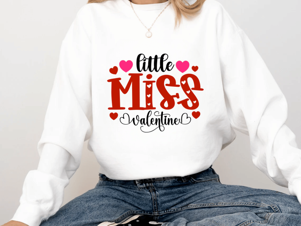 "Little Miss Valentine" Valentine's Day (Comfort Color) VDS022