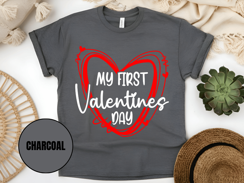 "My First Valentine's day, Valentine's Day" T-Shirt, (Gildan 5000) VD058