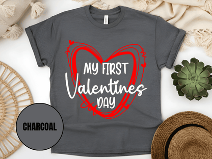 "My First Valentine's day, Valentine's Day" T-Shirt, (Gildan 5000) VD058