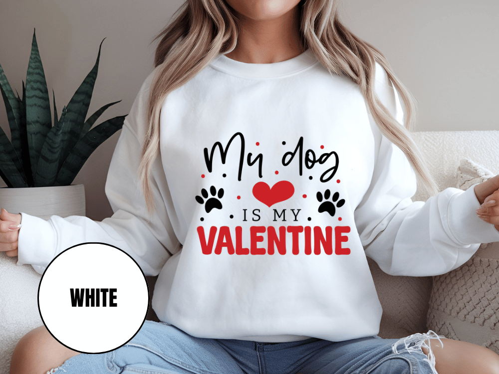 "My Dog is My Valentine", Valentine's Day (Gildan 18000) VD038