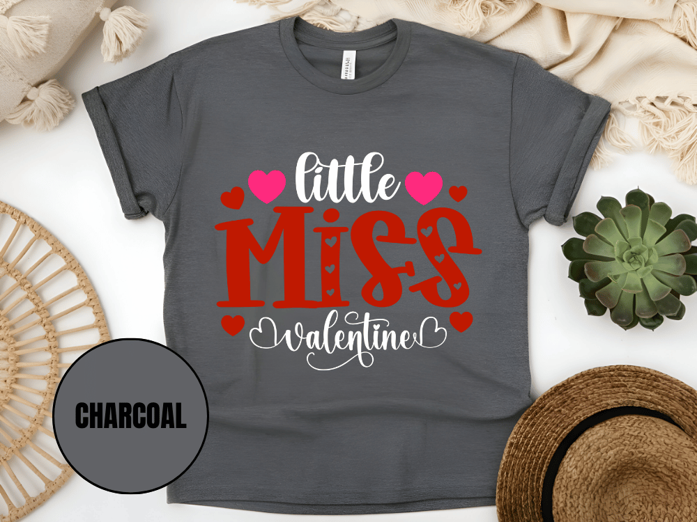 "Little Miss Valentine, Valentine's day" T-Shirt, (Gildan 5000) VD022