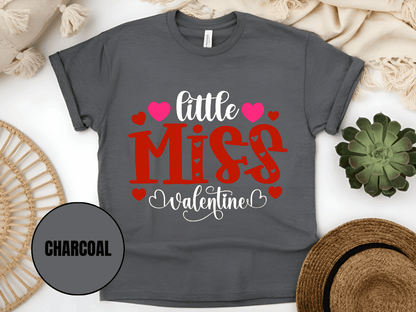 "Little Miss Valentine, Valentine's day" T-Shirt, (Gildan 5000) VD022