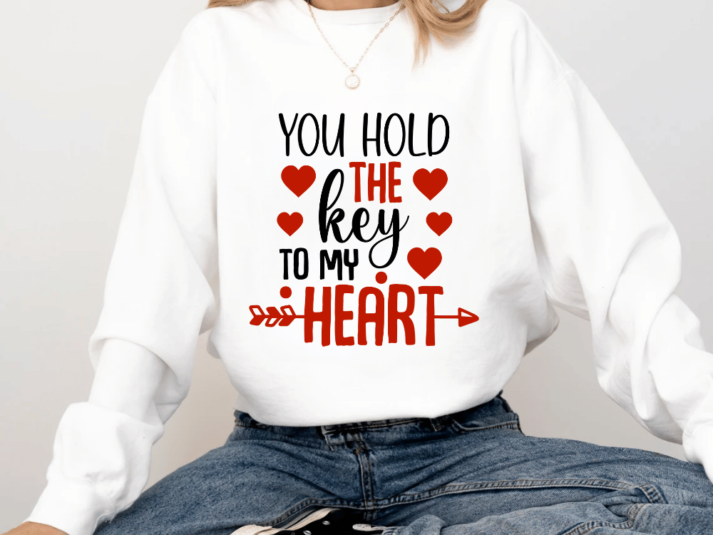 "You Hold The Key to My Heart" Valentine's Day (Comfort Color) VDS026