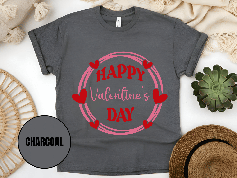 "Happy Valentine's Day" T-Shirt, (Gildan 5000) VD064