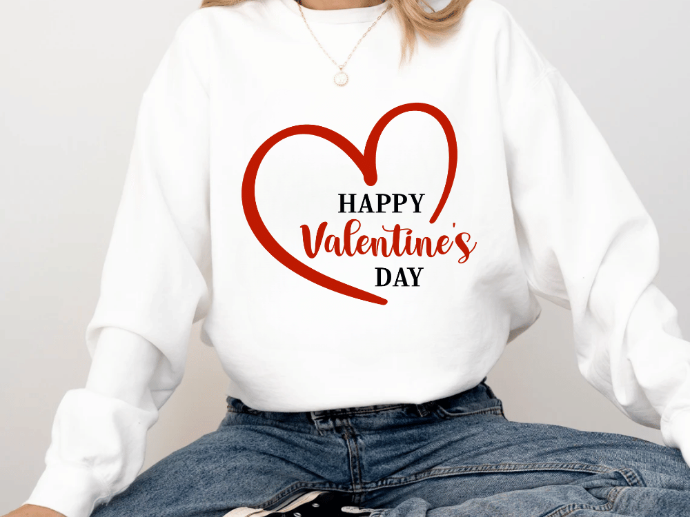 "Happy Valentine's Day" Valentine's Day (Comfort Color) VDS019