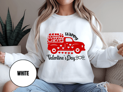 "Happy Valentine's Day" Valentine's Day Sweatshirt, (Gildan 18000) VD006