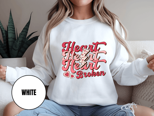 "Heart Heart heart Broken", Valentine's Day (Gildan 18000) VD041