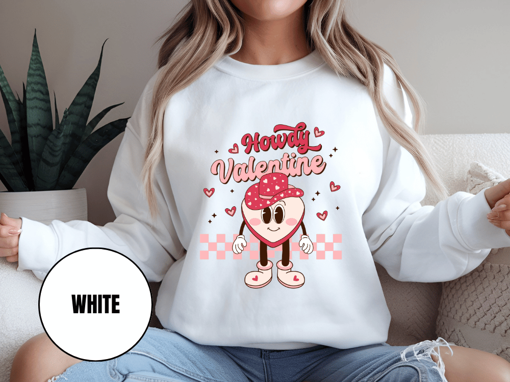 "Howdy Valentine" Valentine's Day (Gildan 18000) VD043