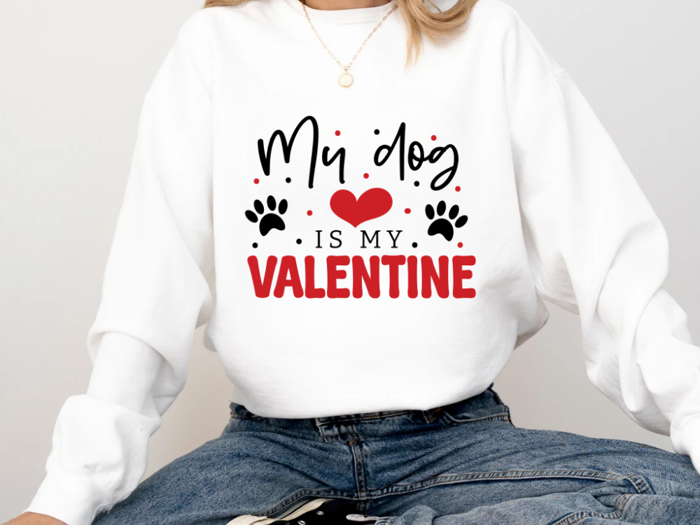 "My Dog Is My Valentine" Valentine's Day (Comfort Color) VDS038