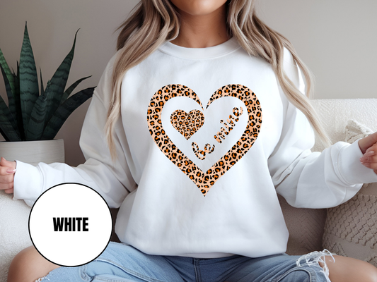 "Be Mine Leopard Design" Valentine's Day (Gildan 18000) VD065