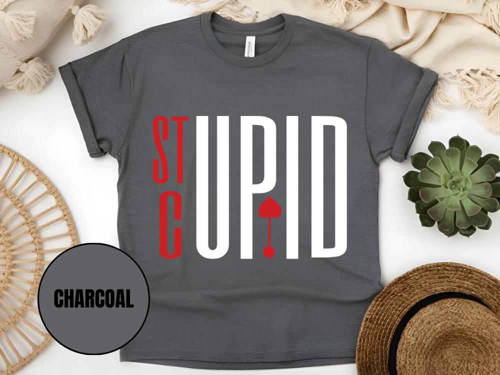 "Stupid Cupid, Valentine's Day" T-Shirt, (Gildan 5000) VD029