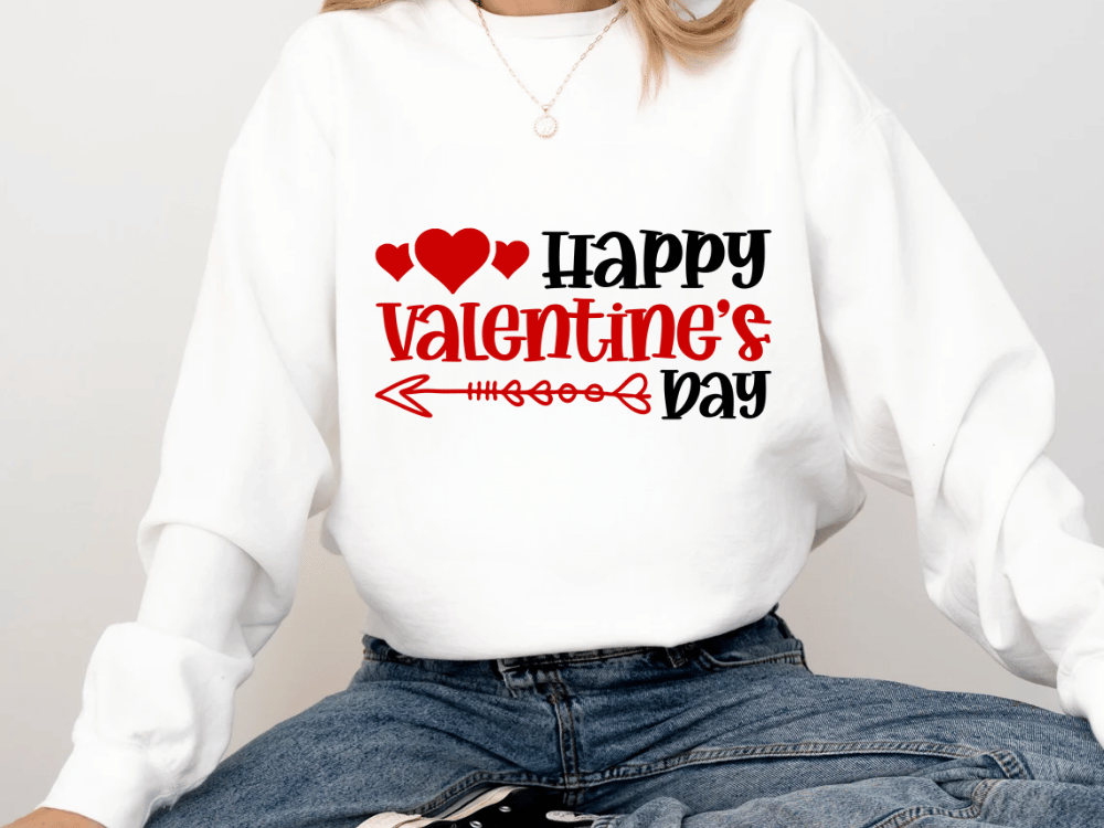 "Happy Valentine's Day" Valentine's Day (Comfort Color) VDS009