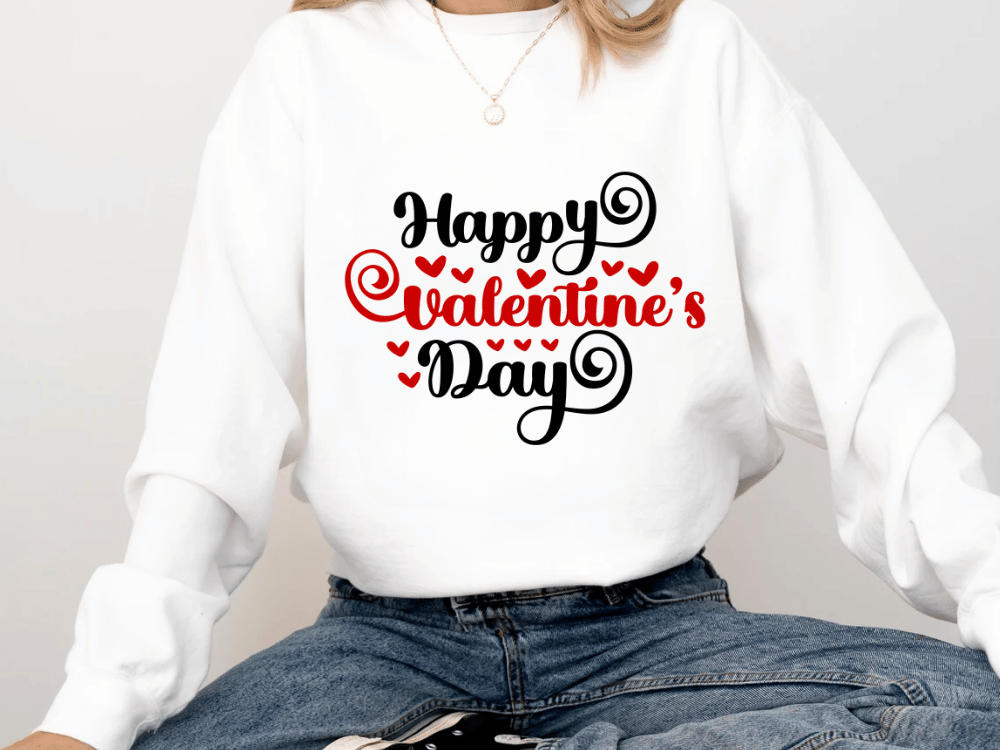 "Happy Valentine's Day" Valentine's Day (Comfort Color) VDS008