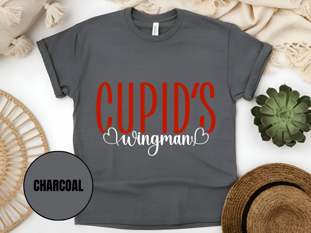 "Cupid's Wingman, Valentine's day" T-Shirt, (Gildan 5000) VD017