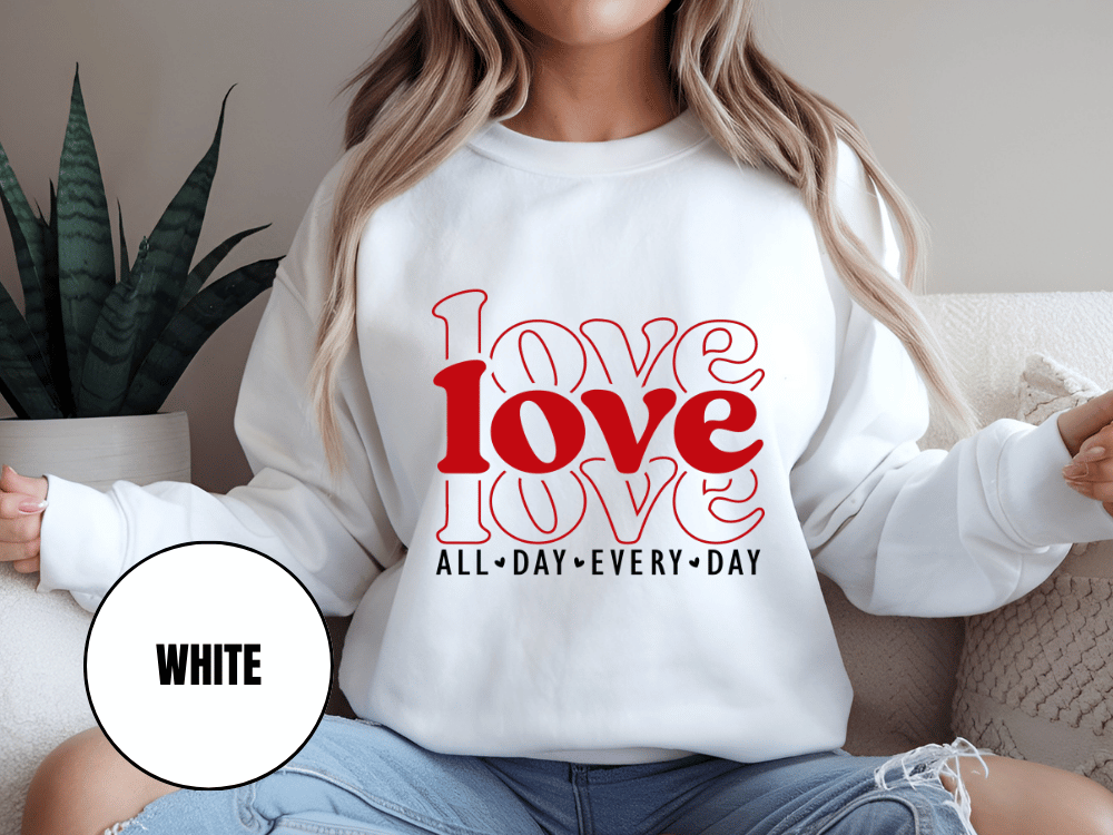 "Love Love Love" Valentine's Day (Gildan 18000) VD061