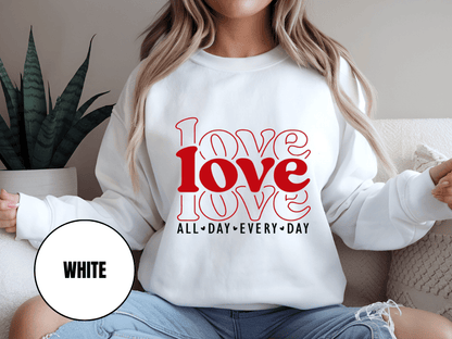 "Love Love Love" Valentine's Day (Gildan 18000) VD061