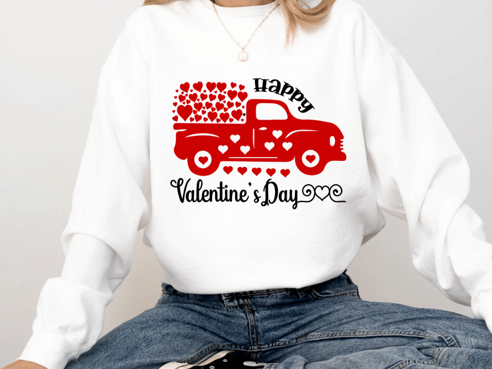 "Happy Valentine's Day" Valentine's Day (Comfort Color) VDS006