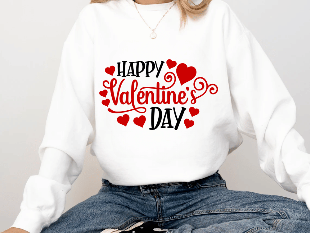 "Happy Valentine's Day" Valentine's Day (Comfort Color) VDS007