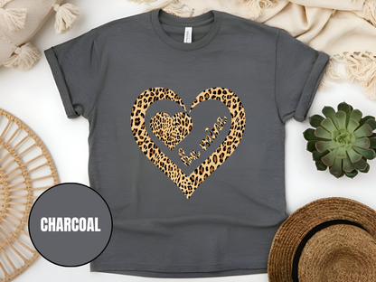 "Be Mine Leopard Design" T-Shirt, (Gildan 5000) VD067