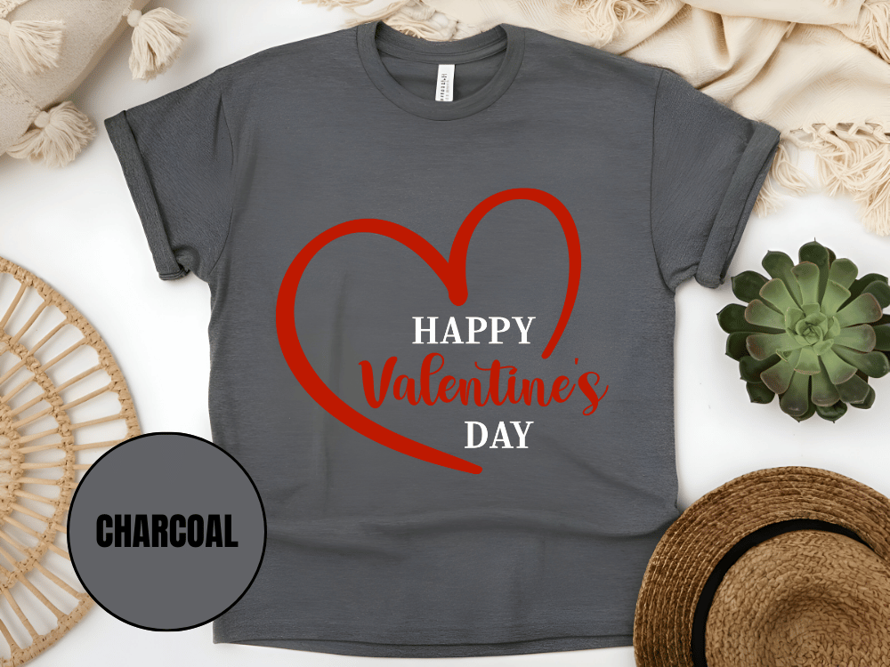 "Happy Valentine's day" T-Shirt, (Gildan 5000) VD019