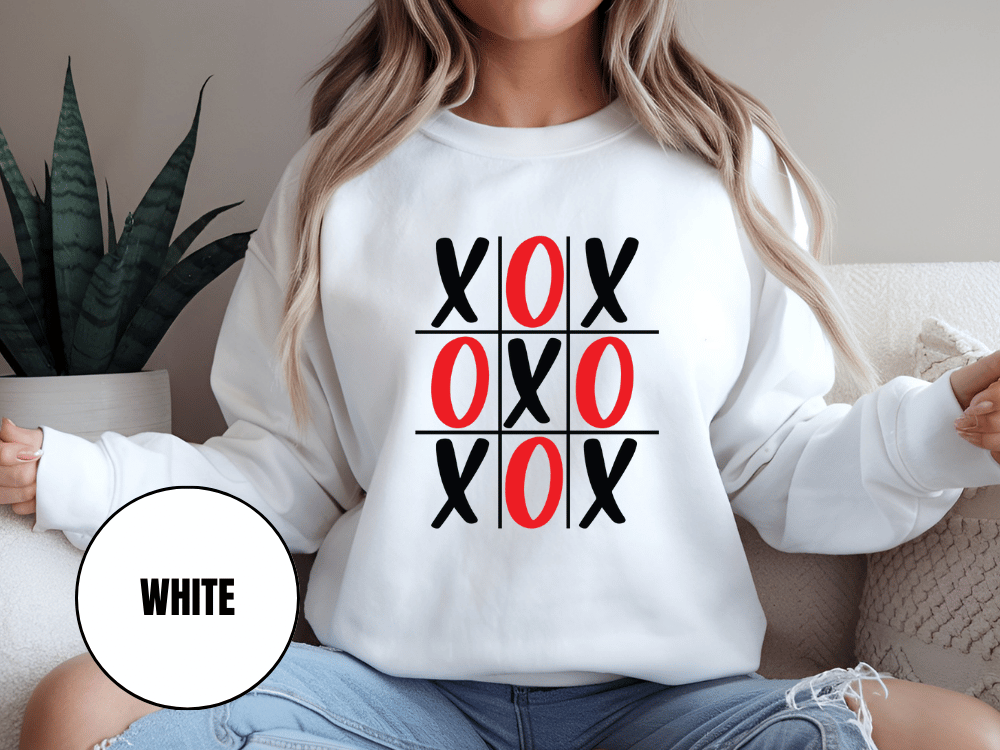 "XOXOXO" Valentine's Day Sweatshirt, (Gildan 18000) VD015