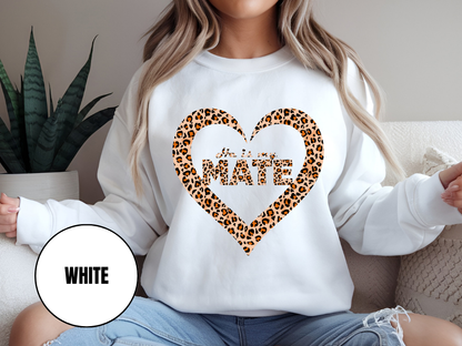 "He Is My Mate Leopard Design" Valentine's Day (Gildan 18000) VD069