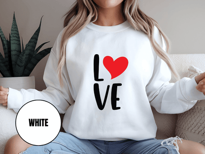 "Love" Valentine's Day Sweatshirt, (Gildan 18000) VD013