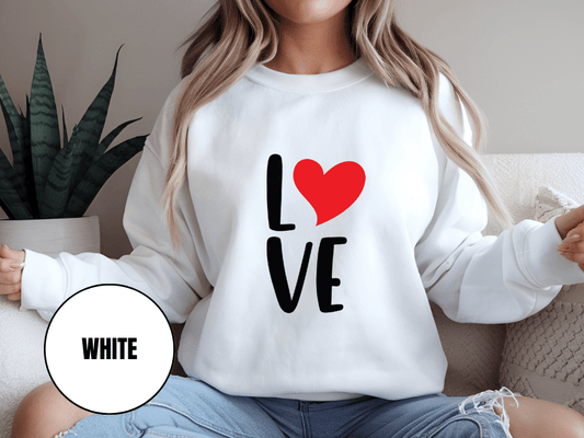 "Love" Valentine's Day Sweatshirt, (Gildan 18000) VD013