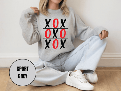 "XOXOXO" Valentine's Day Sweatshirt, (Gildan 18000) VD015