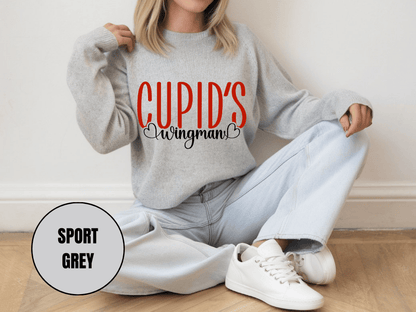 "Cupid's Wingman" Valentine's Day Sweatshirt, (Gildan 18000) VD017