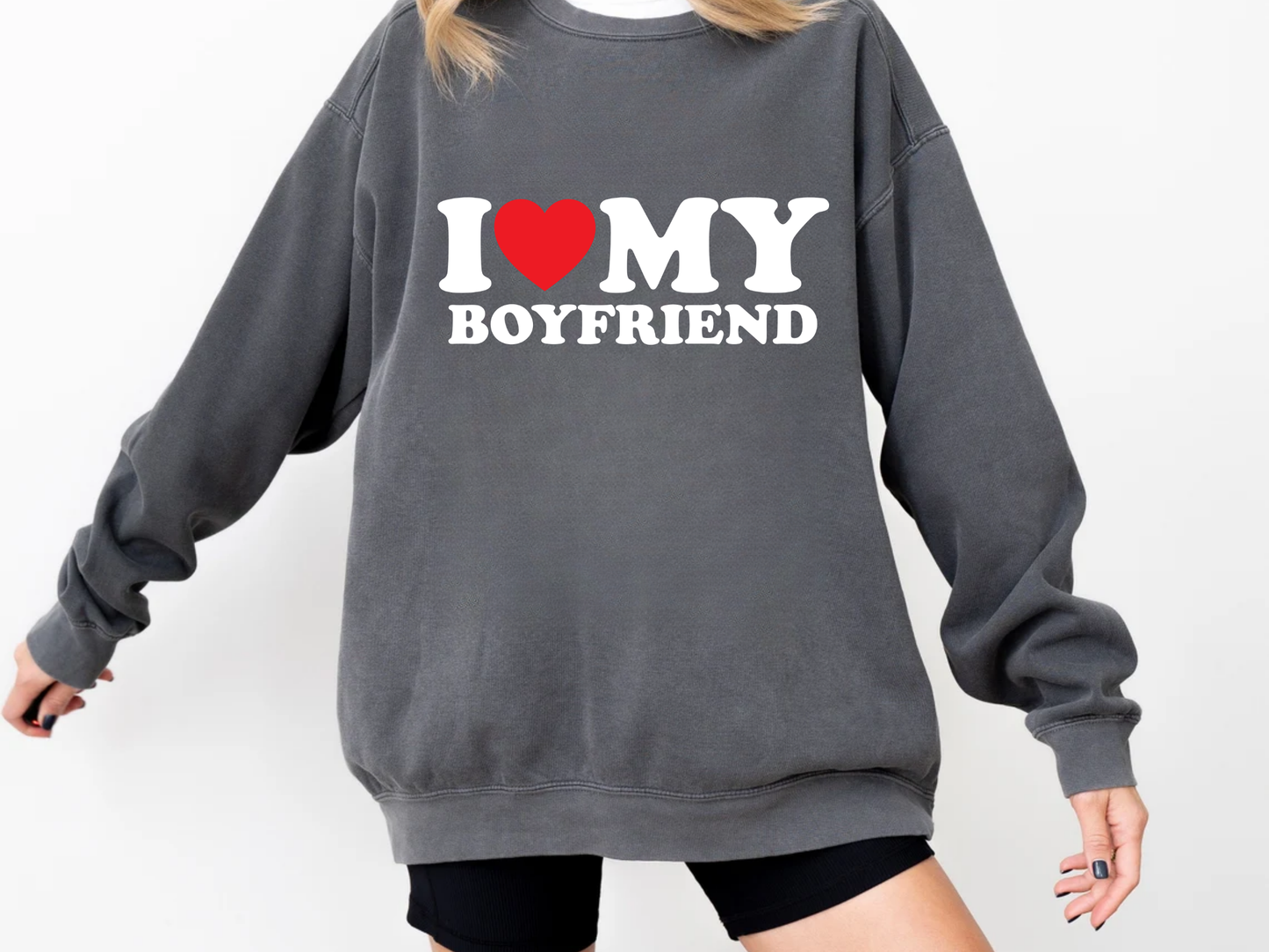"I Love My Boyfriend" Valentine's Day (Gildan 18000) VD086