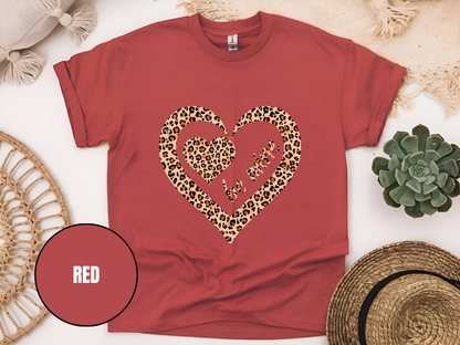 "Be Mine Leopard Design" T-Shirt, (Gildan 5000) VD066