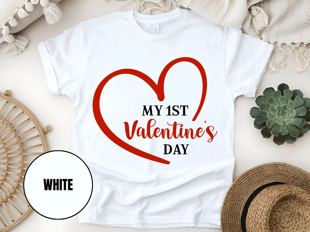 "My First Valentine's day" T-Shirt, (Gildan 5000) VD023
