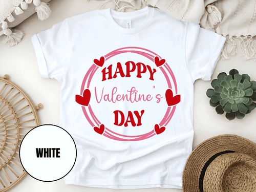 "Happy Valentine's Day" T-Shirt, (Gildan 5000) VD064