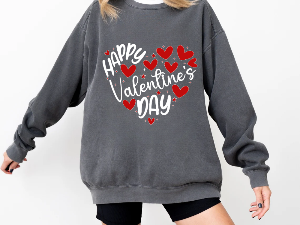 "Happy Valentine's Day" Valentine's Day (Comfort Color) VDS063