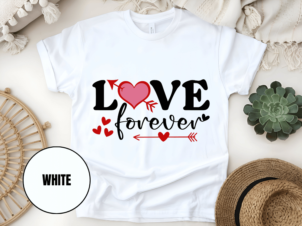 "Love Forever, Valentine's Day" T-Shirt, (Gildan 5000) VD056