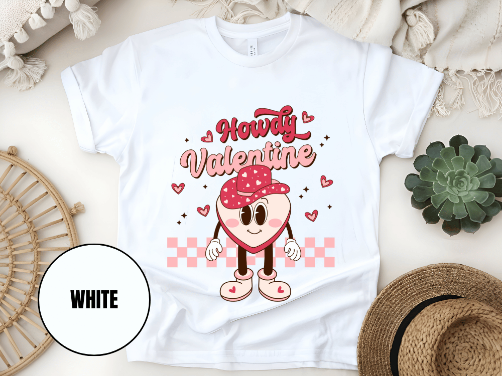 "Howdy Valentine, Valentine's Day" T-Shirt, (Gildan 5000) VD043