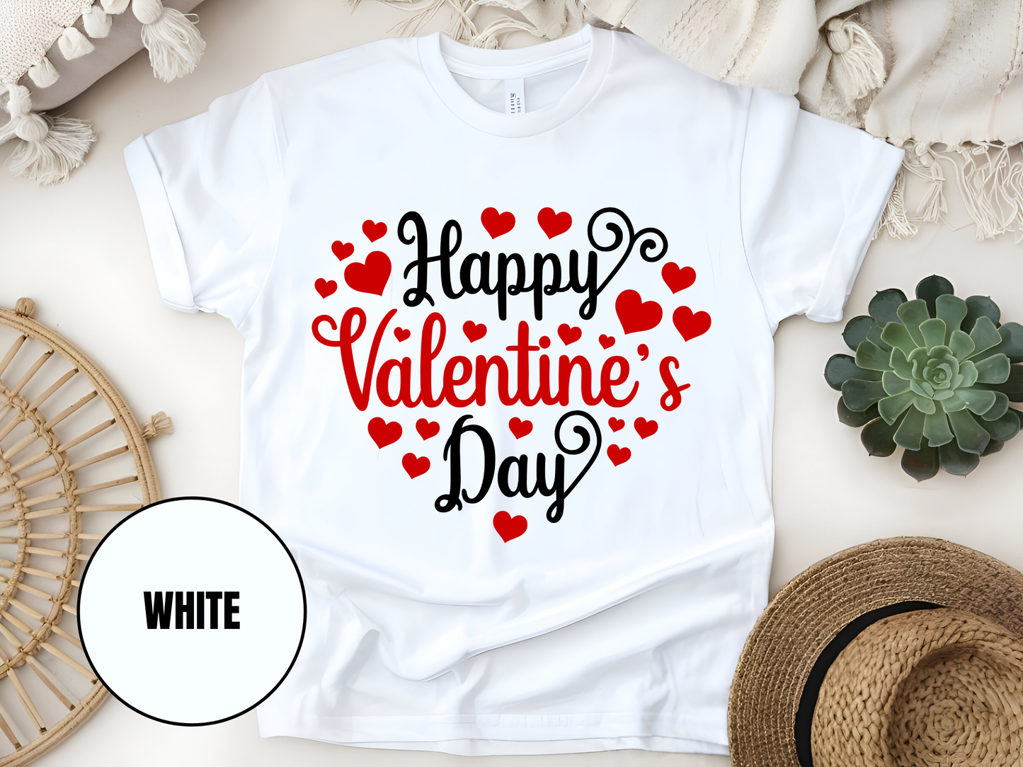 "Happy Valentine's day" T-Shirt, (Gildan 5000) VD002