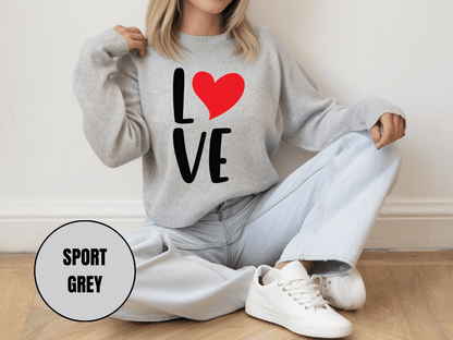"Love" Valentine's Day Sweatshirt, (Gildan 18000) VD013