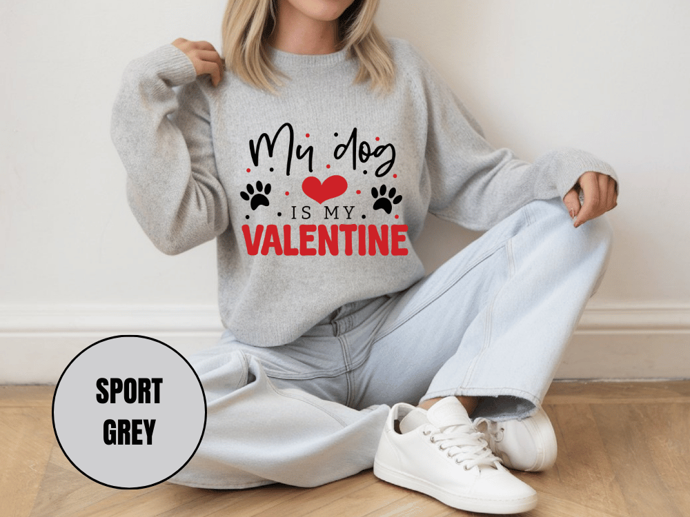 "My Dog is My Valentine", Valentine's Day (Gildan 18000) VD038