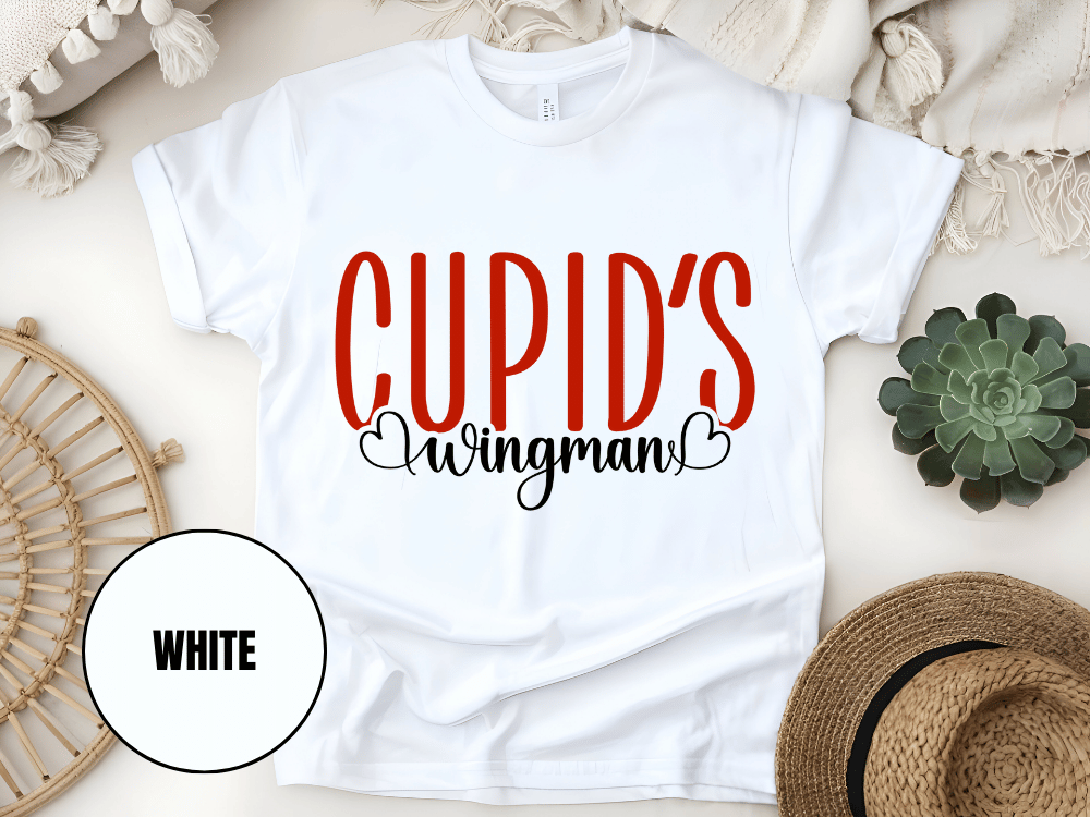 "Cupid's Wingman, Valentine's day" T-Shirt, (Gildan 5000) VD017