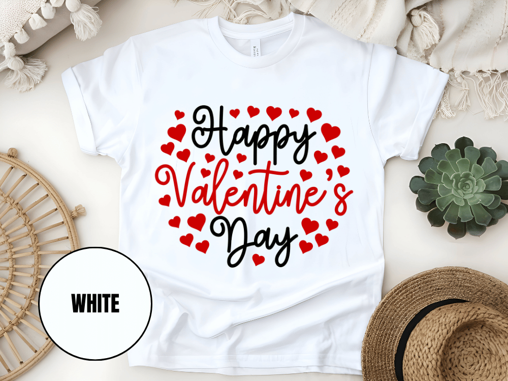 "Happy Valentine's day" T-Shirt, (Gildan 5000) VD010