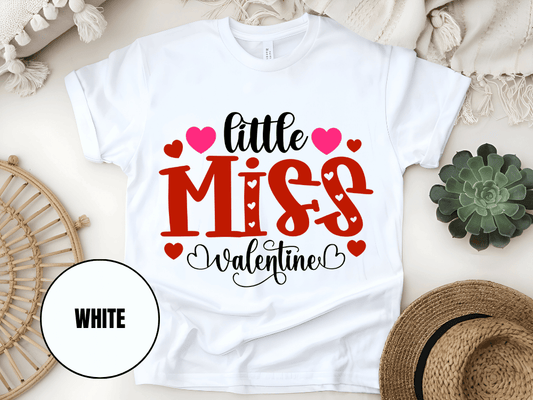 "Little Miss Valentine, Valentine's day" T-Shirt, (Gildan 5000) VD022