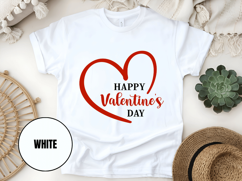 "Happy Valentine's day" T-Shirt, (Gildan 5000) VD019