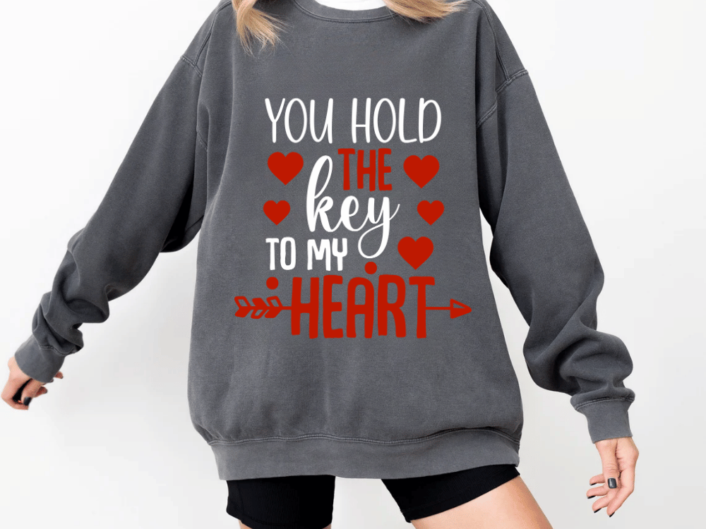"You Hold The Key to My Heart" Valentine's Day (Comfort Color) VDS026