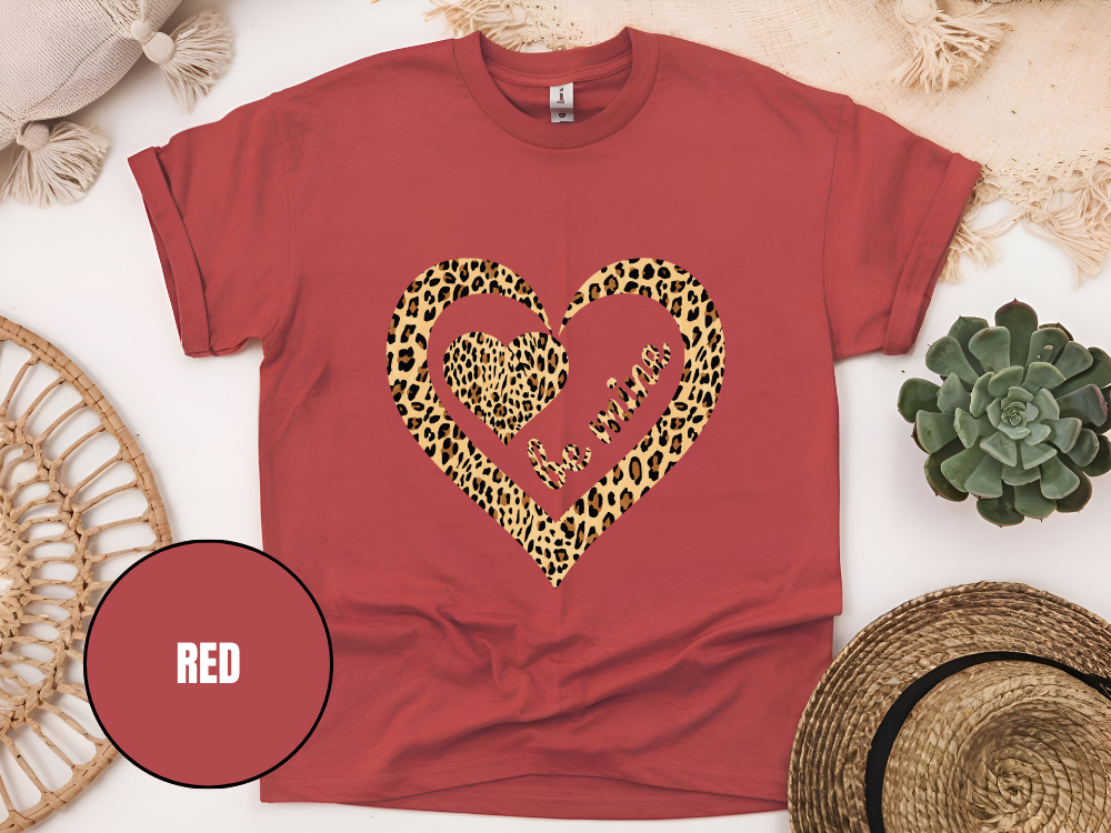 "Be Mine Leopard Design" T-Shirt, (Gildan 5000) VD067