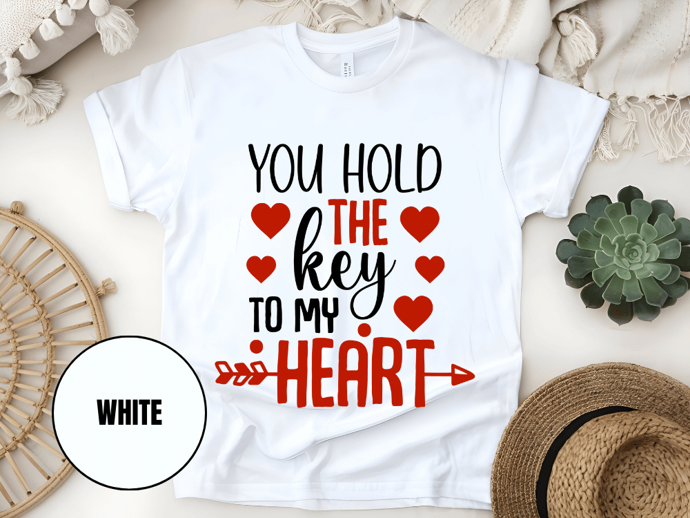 "You Hold the Key to My Heart, Valentine's Day" T-Shirt, (Gildan 5000) VD026